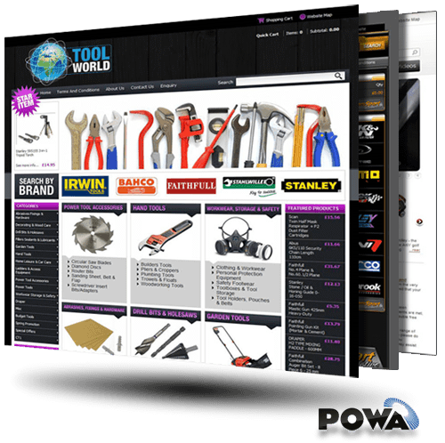 powa ecommerce web design examples