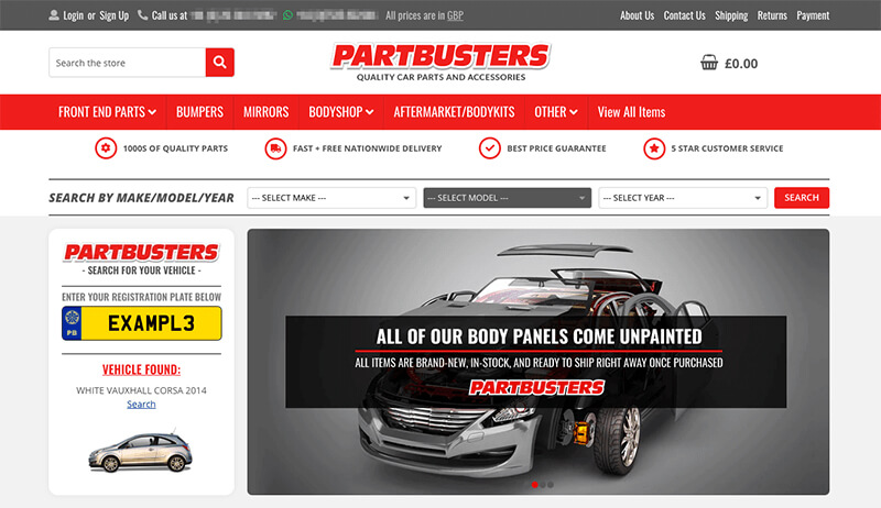 Frooition Automotive eCommerce Design