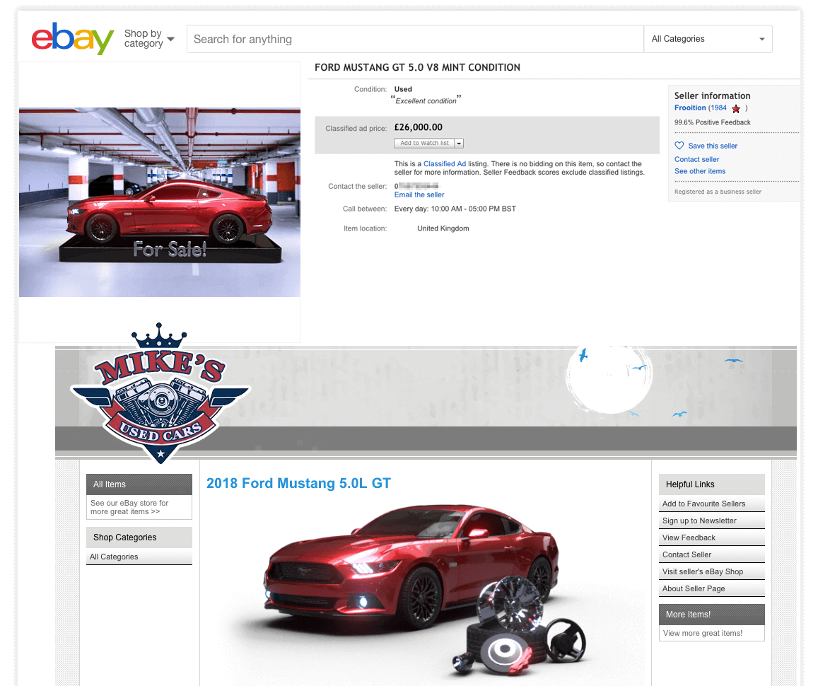 Frooition for eBay Motors Sellers