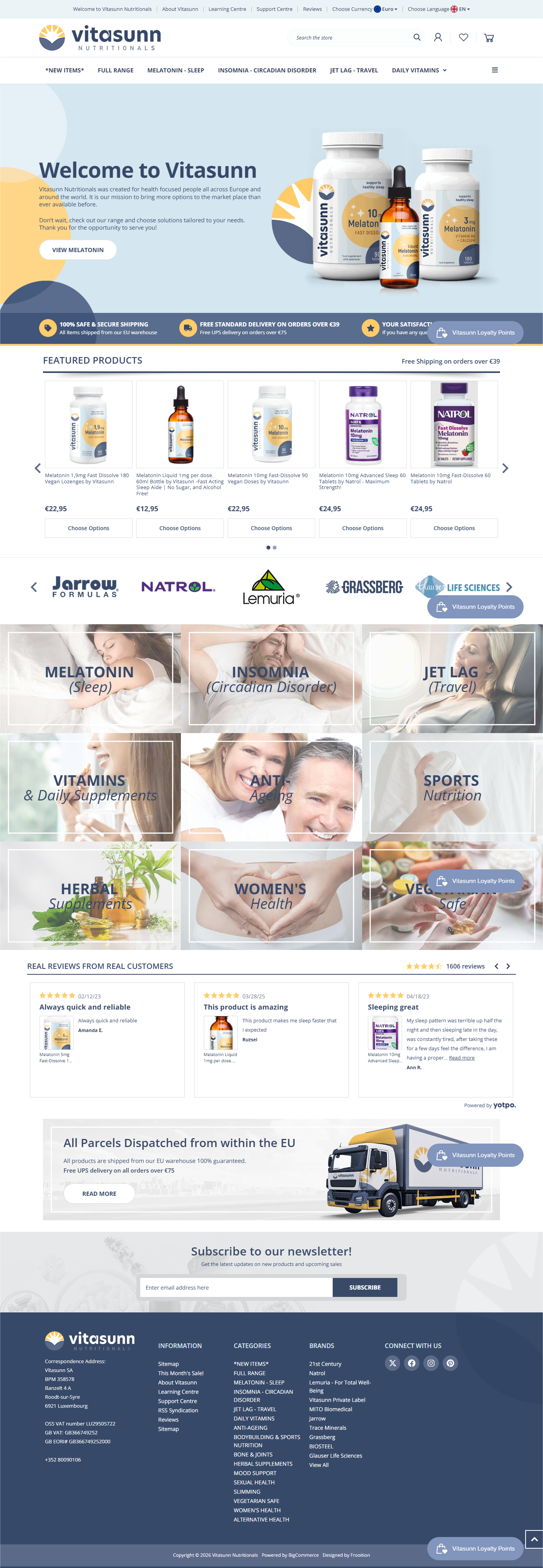 Example Shopify store design by Frooition — Vitasunn