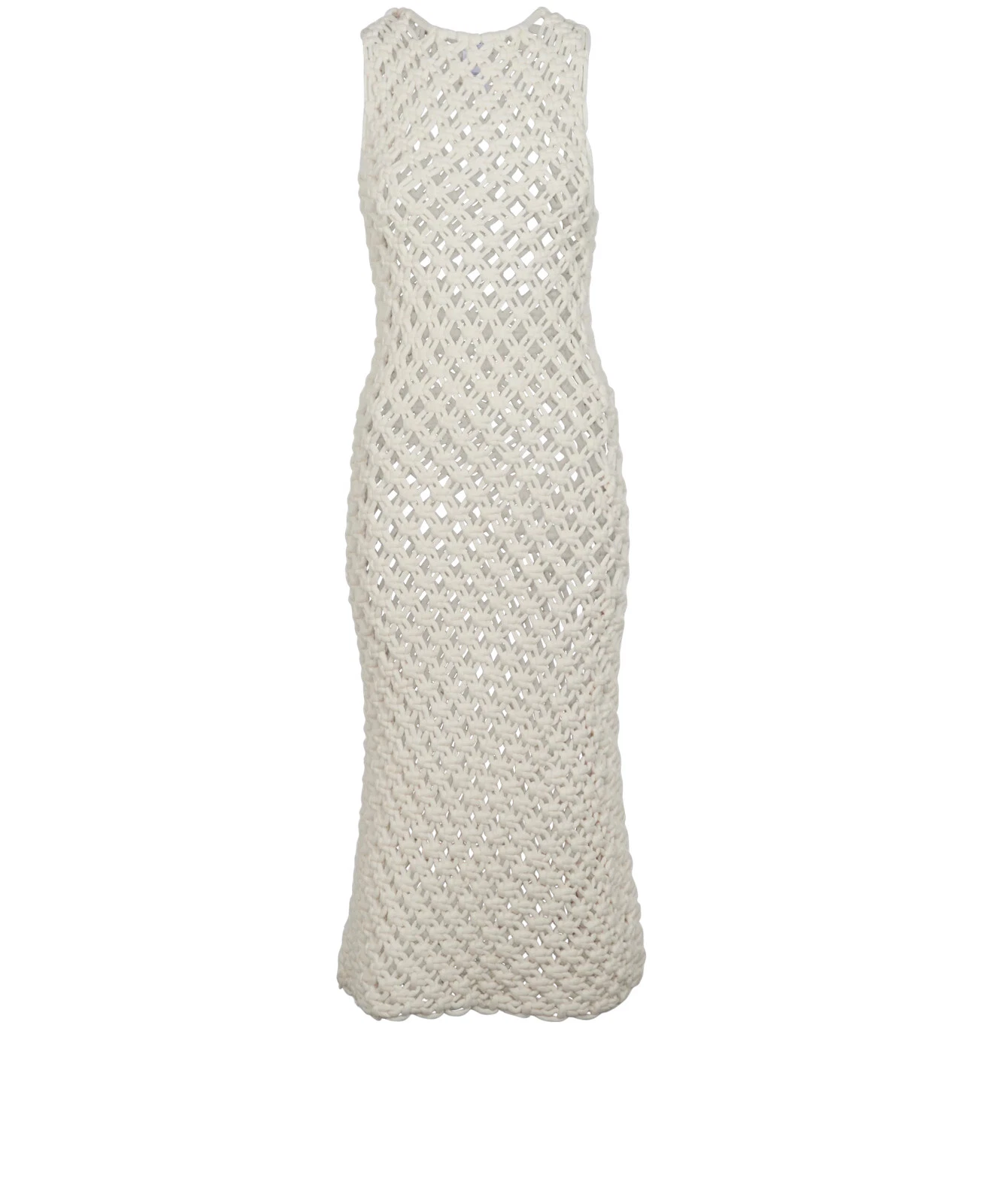 Alaia Open-Knit Maxi Dress Womens 6 White